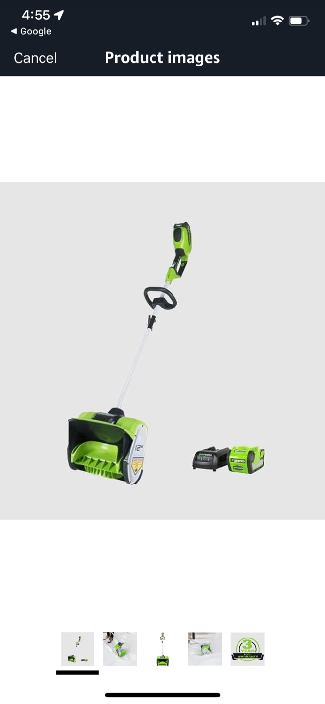 Greenworks 12" 8 Amp Electric Snow Shovel - photo 5