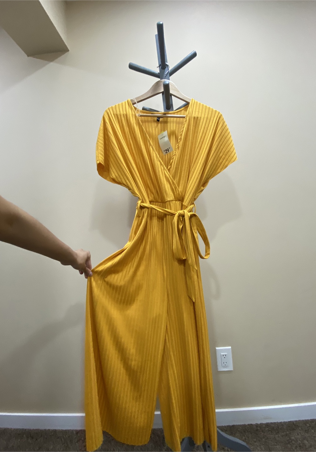 Mustard Yellow Ribbed Jumpsuit