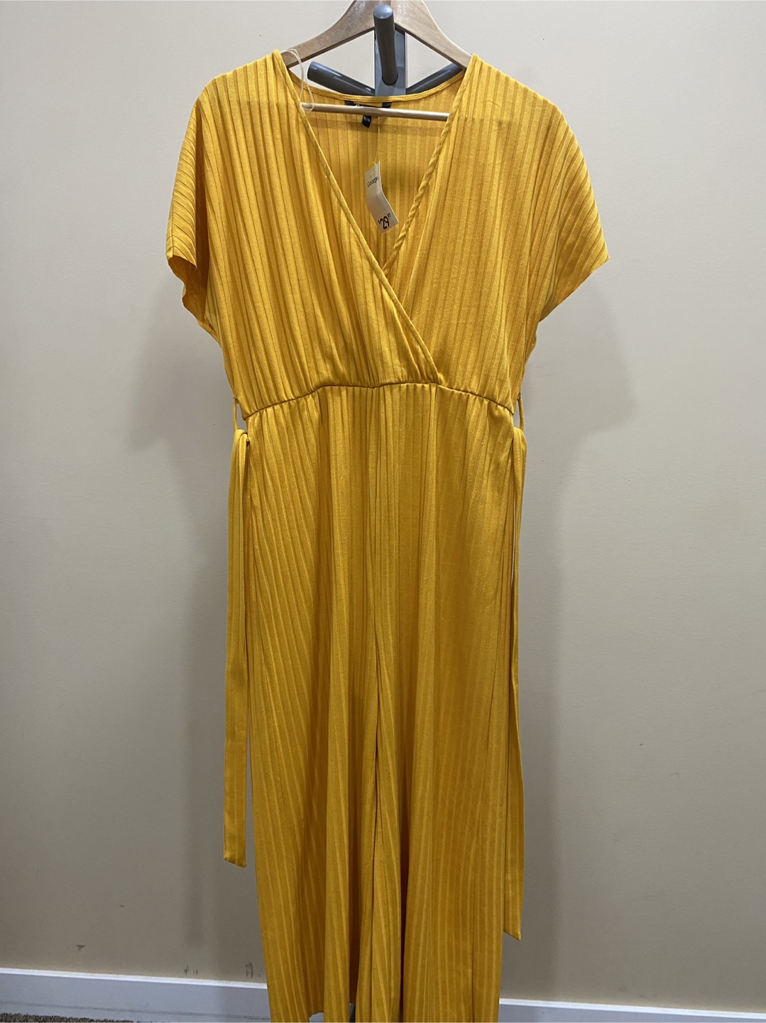 Mustard Yellow Ribbed Jumpsuit - photo 2