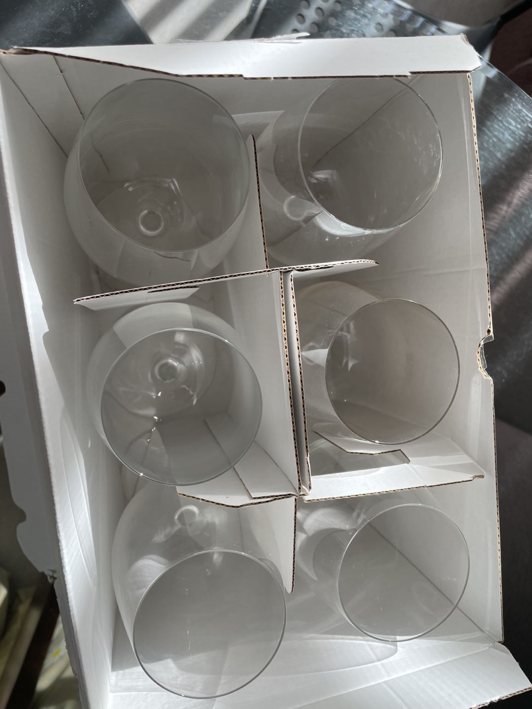 Set of 6 Wine Glasses - New in Box