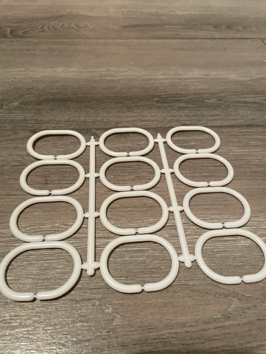 12 White Shower Curtain Rings thumbnail