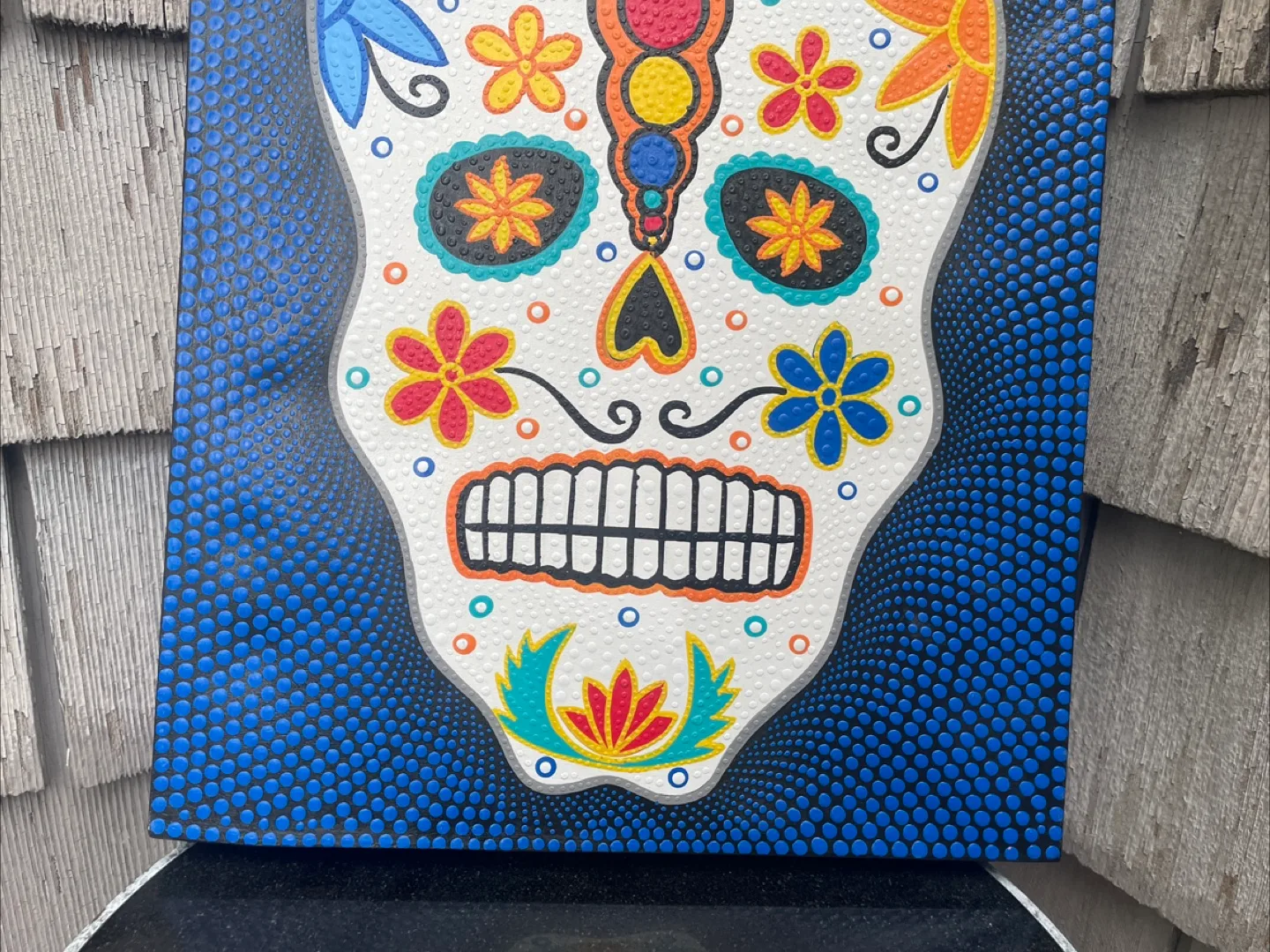 Hand-painted Sugar Skull Dot Art image indicator(5)