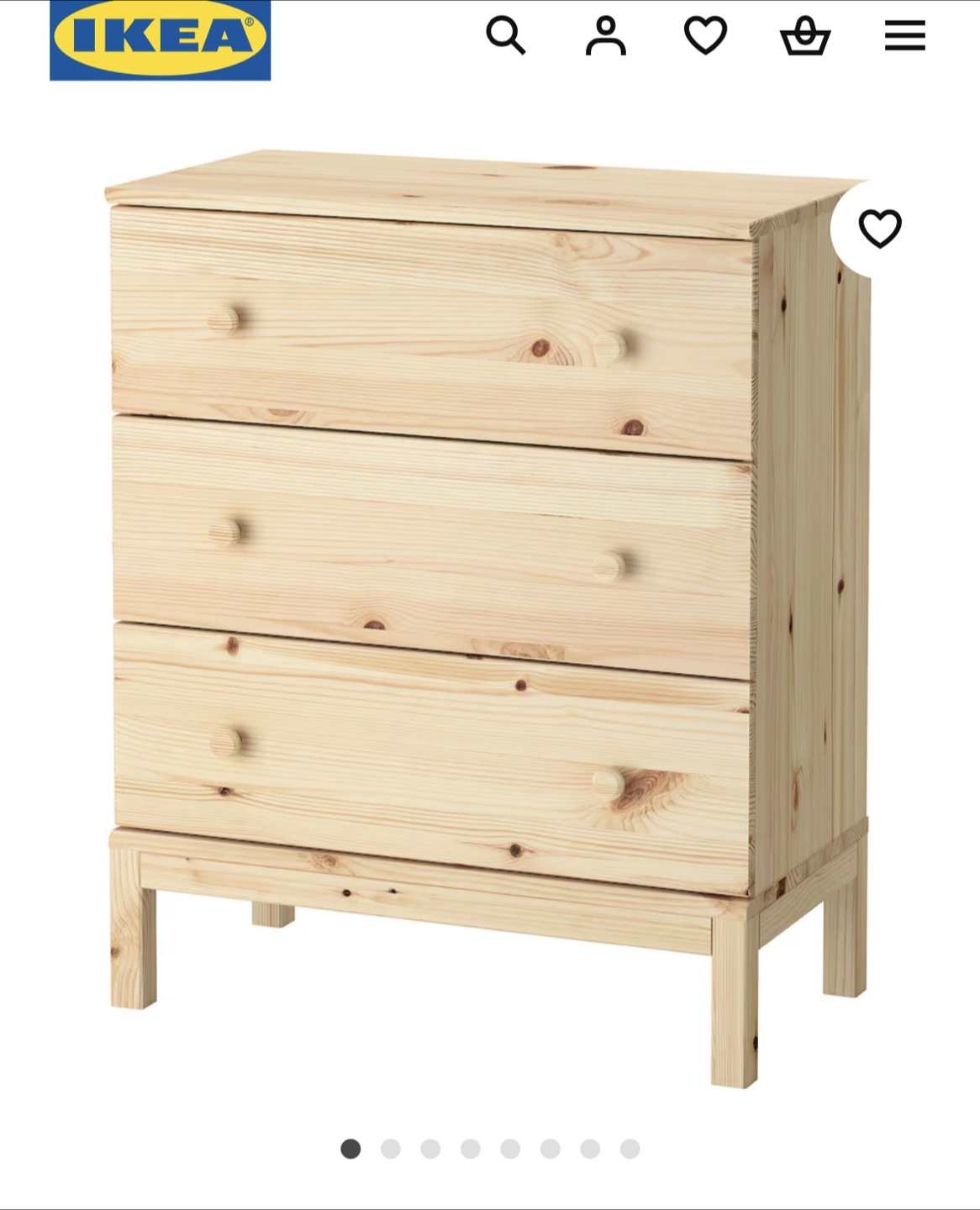 IKEA TARVA 3-Drawer Chest Pine