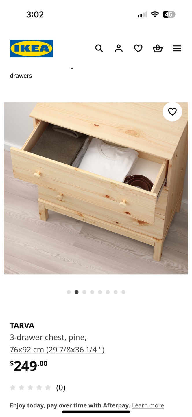 IKEA TARVA 3-Drawer Chest Pine - photo 3