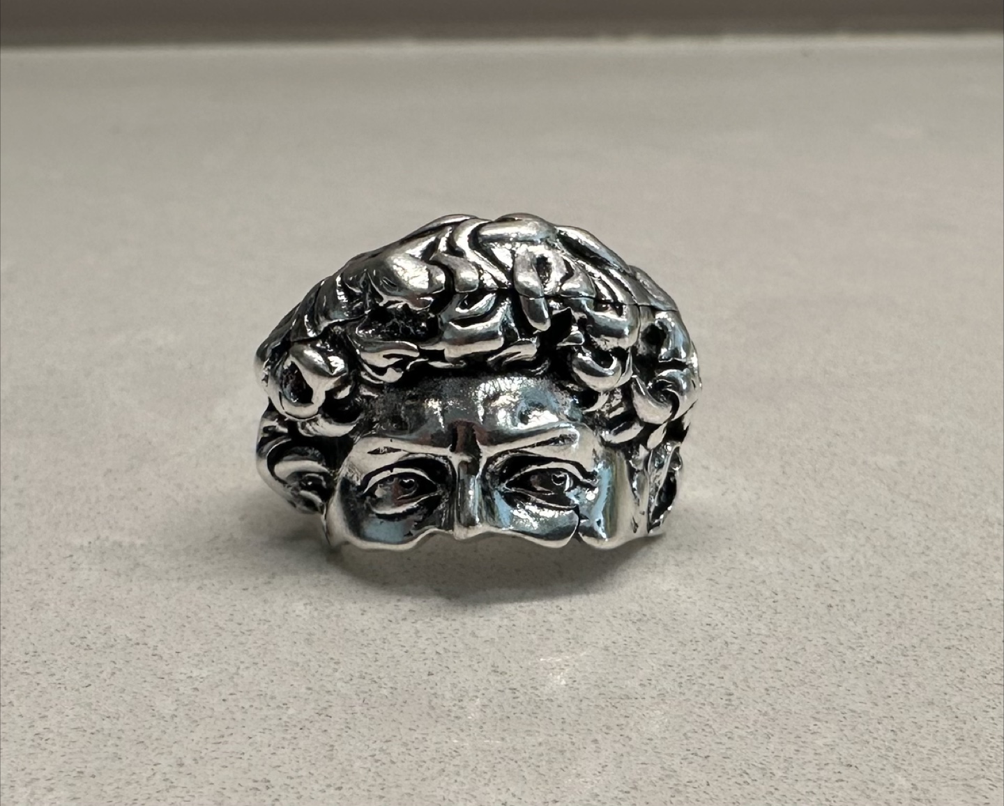 Sculptural Face Design Ring