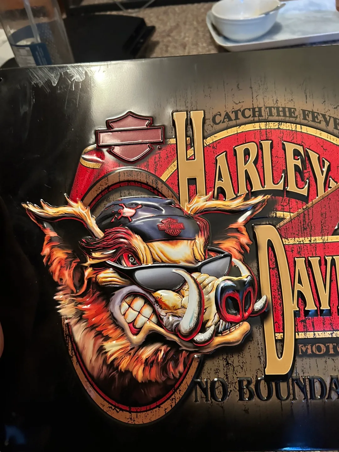 Harley Davidson Metal Sign - Boar Head image indicator(3)