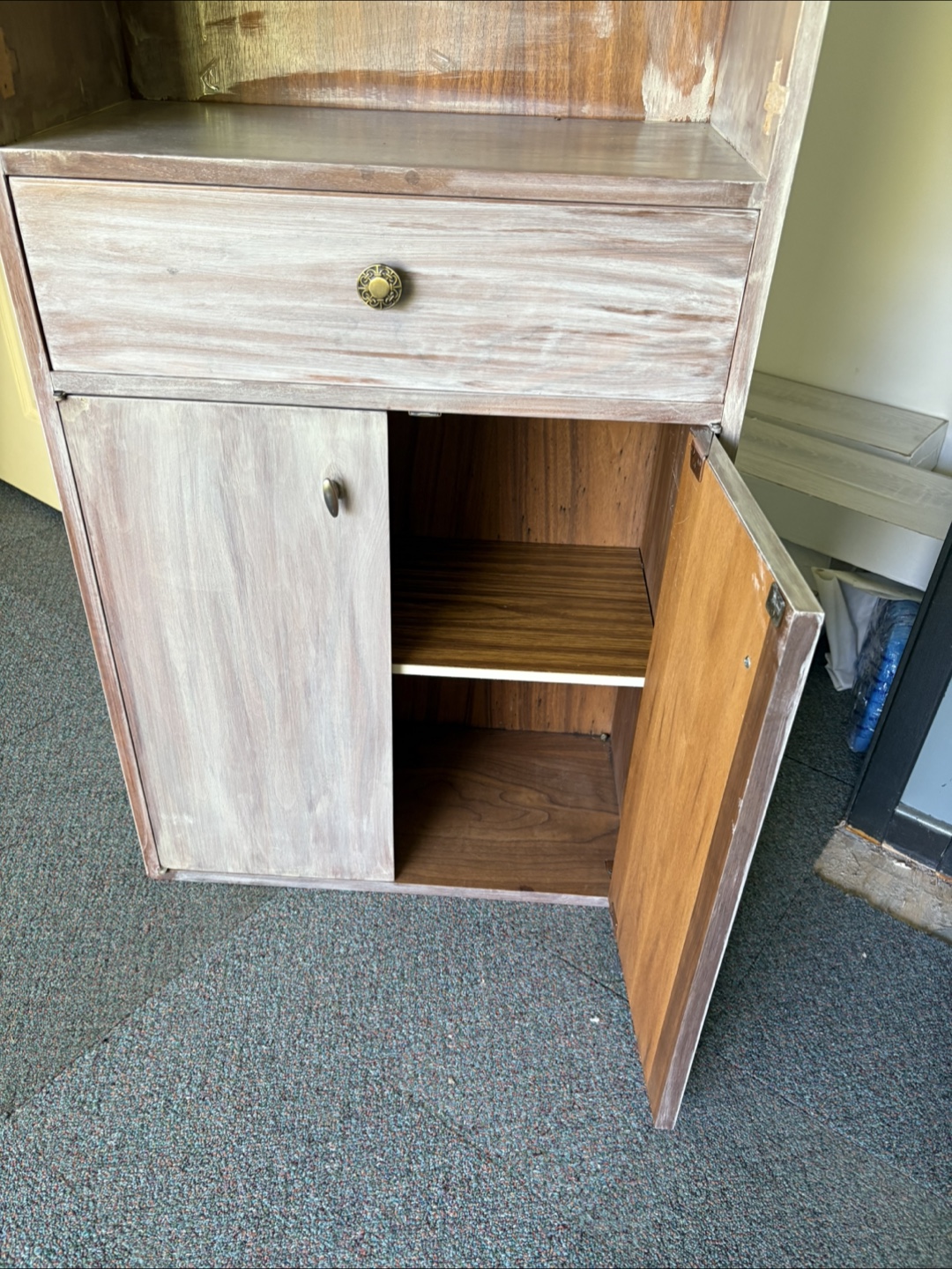 Wooden Cabinet with Shelves and Drawers - photo 3