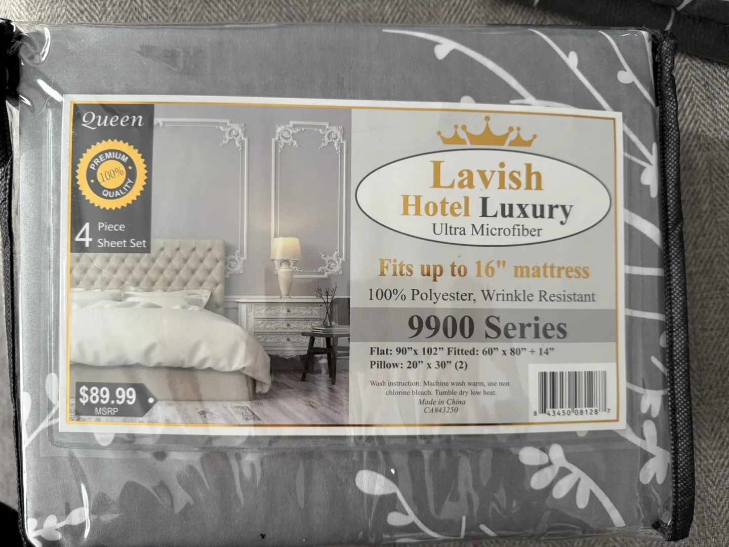 4pc Lavish Hotel Luxury Queen Sheet Set thumbnail