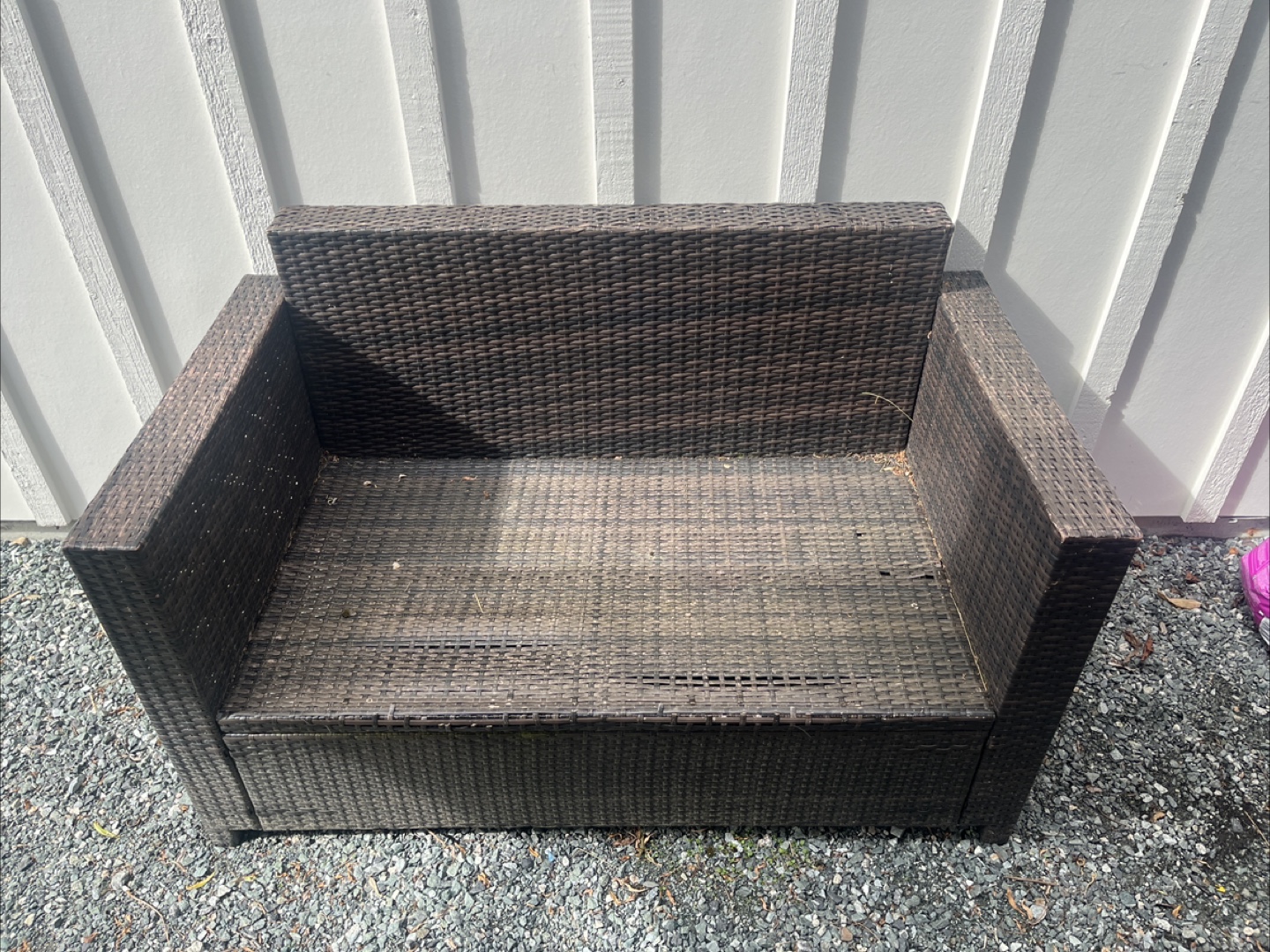 Outdoor Wicker Patio Loveseat