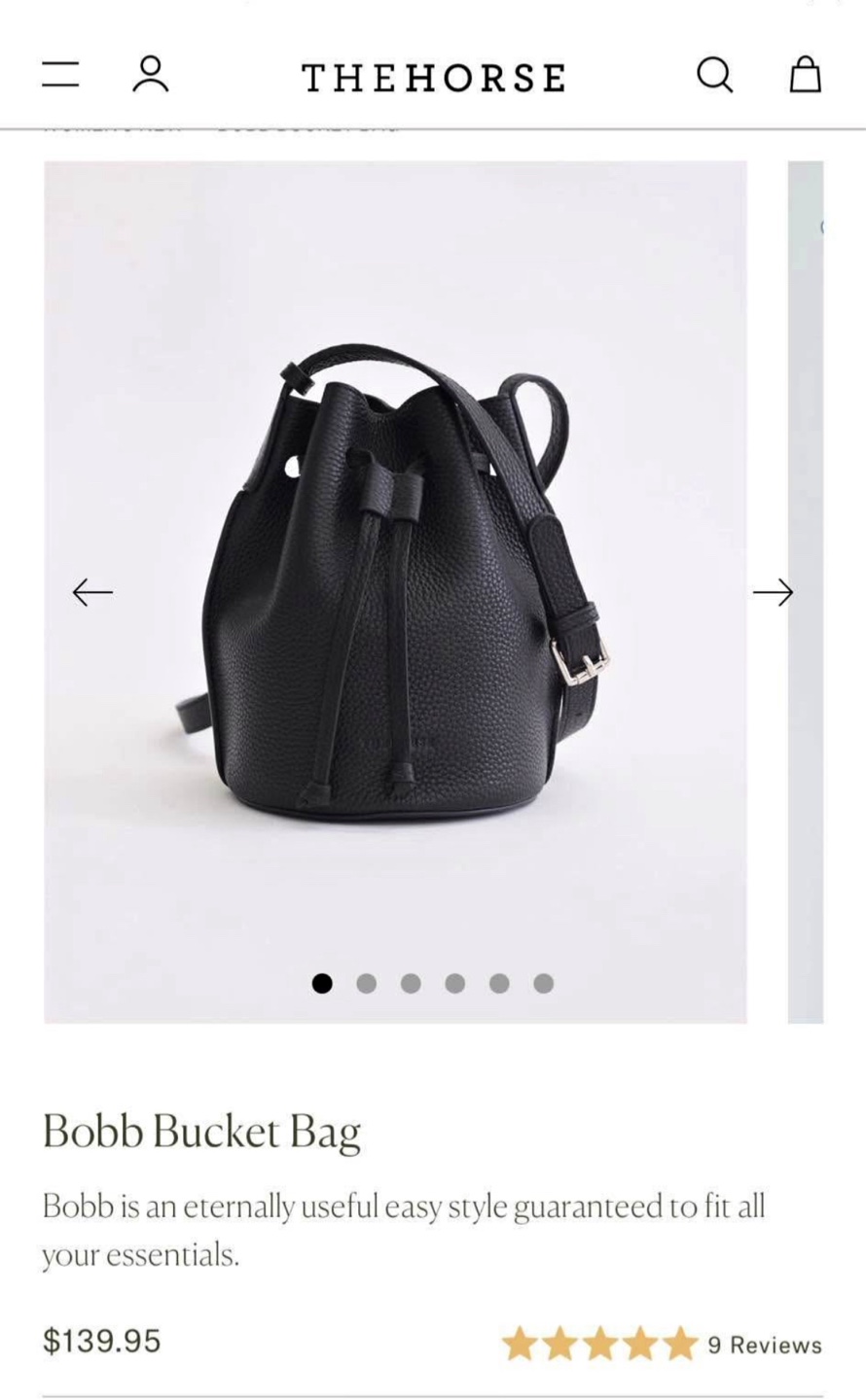 The Horse Bobb Bucket Bag - Black Leather