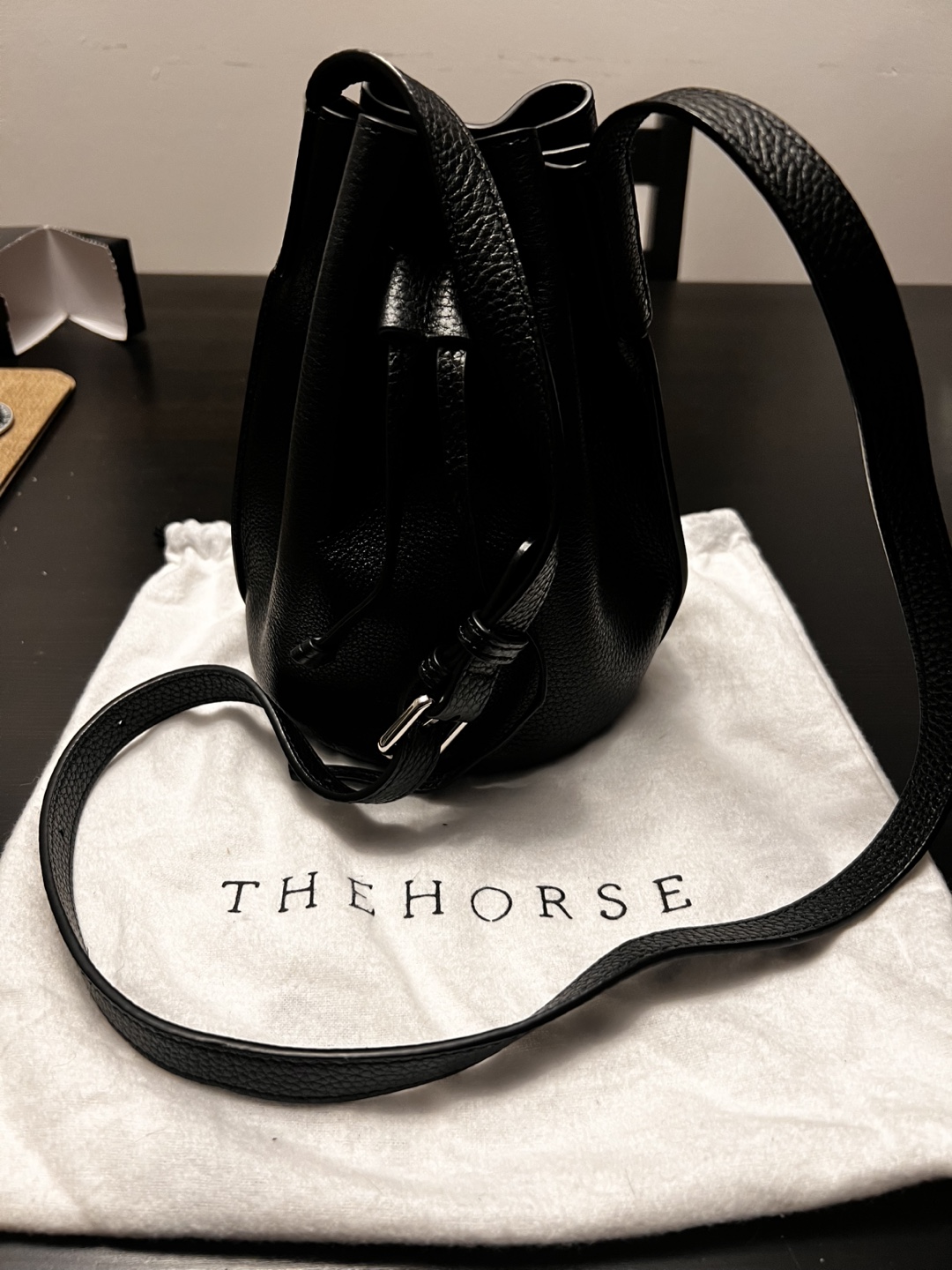 The Horse Bobb Bucket Bag - Black Leather - photo 2