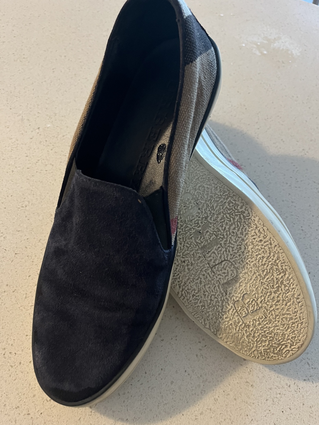Burberry women’s Slip-On Suede Sneakers