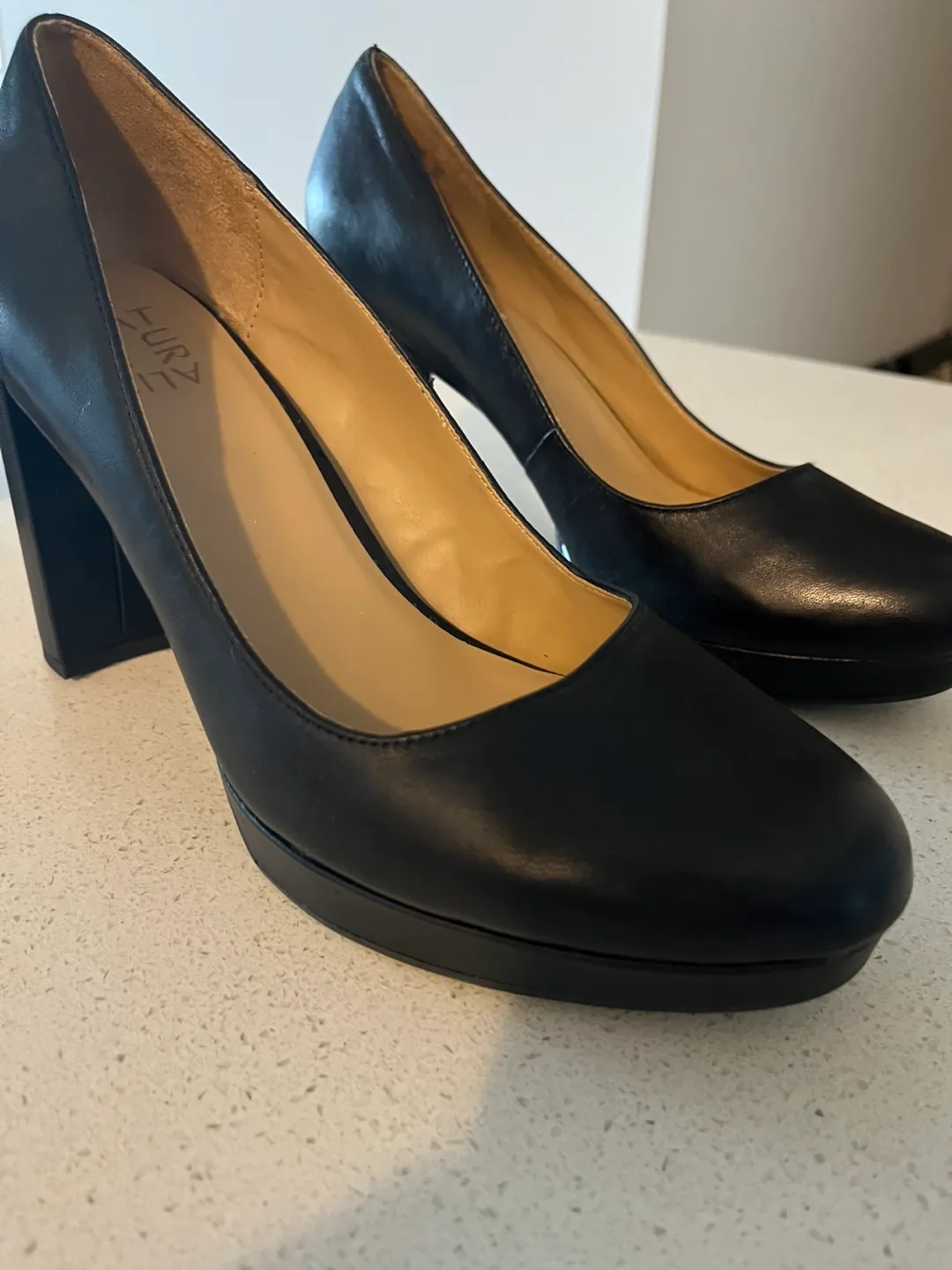Naturalizer Black Leather Heels thumbnail