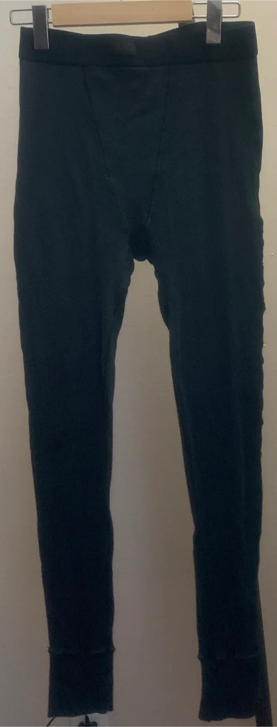 SKIMS by Kim Kardashian - Black ribbed cotton leggings thumbnail