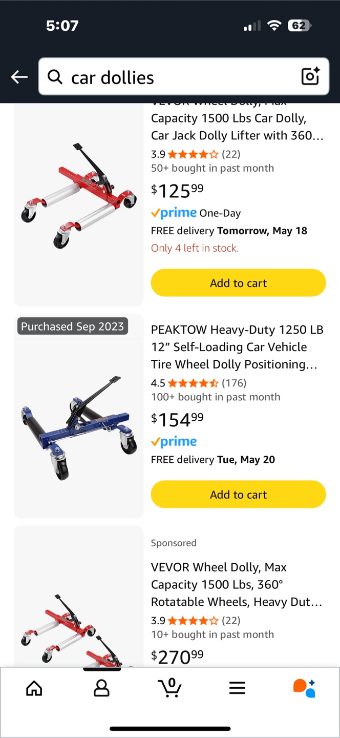 Heavy-Duty Car Dolly - 1250 lbs Capacity - photo 4