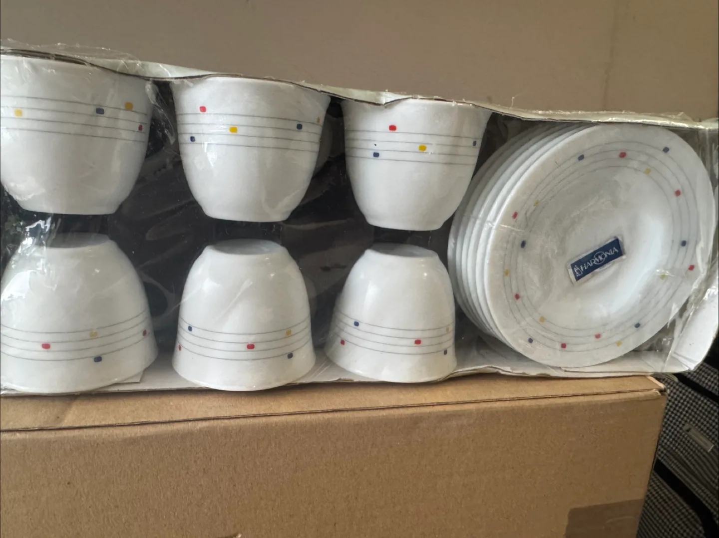 Harmonía by Saint Gobain Coffee Set - 6 Cups and Saucers thumbnail