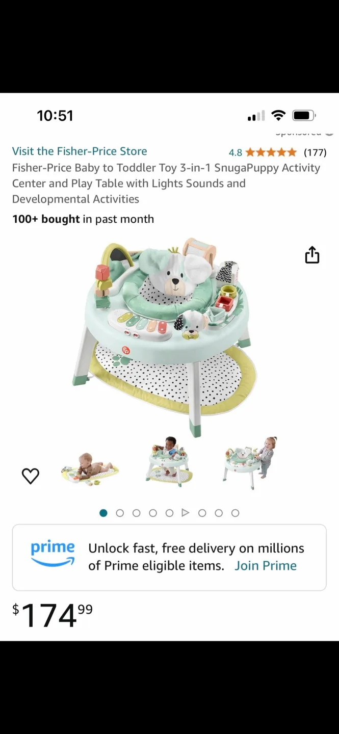 Fisher-Price Baby to Toddler 3-in-1 Activity Centre