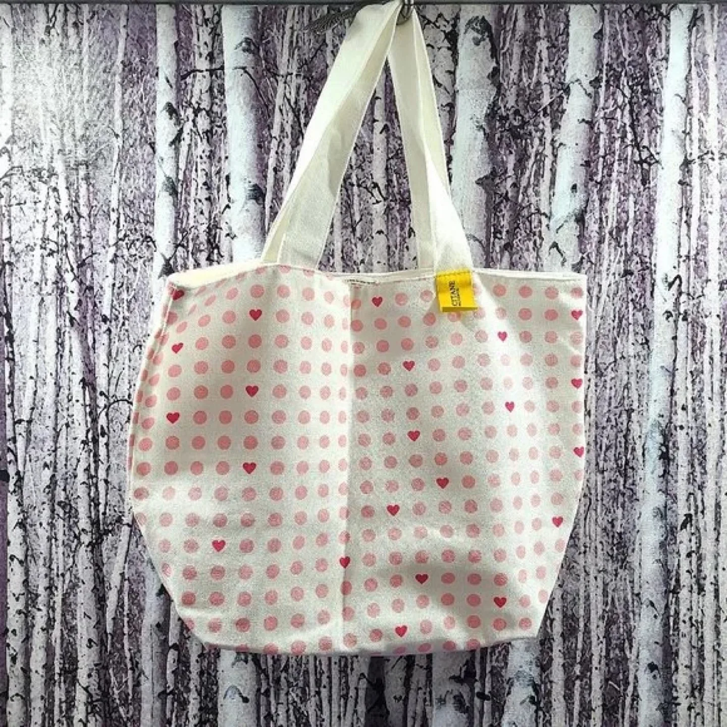 # freecycle Pink Polka Dot Tote Bag