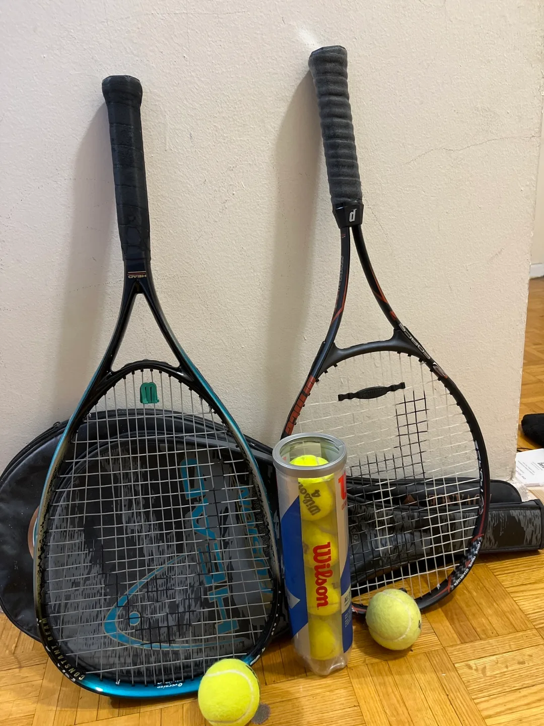 Two Tennis Racquets with Balls thumbnail