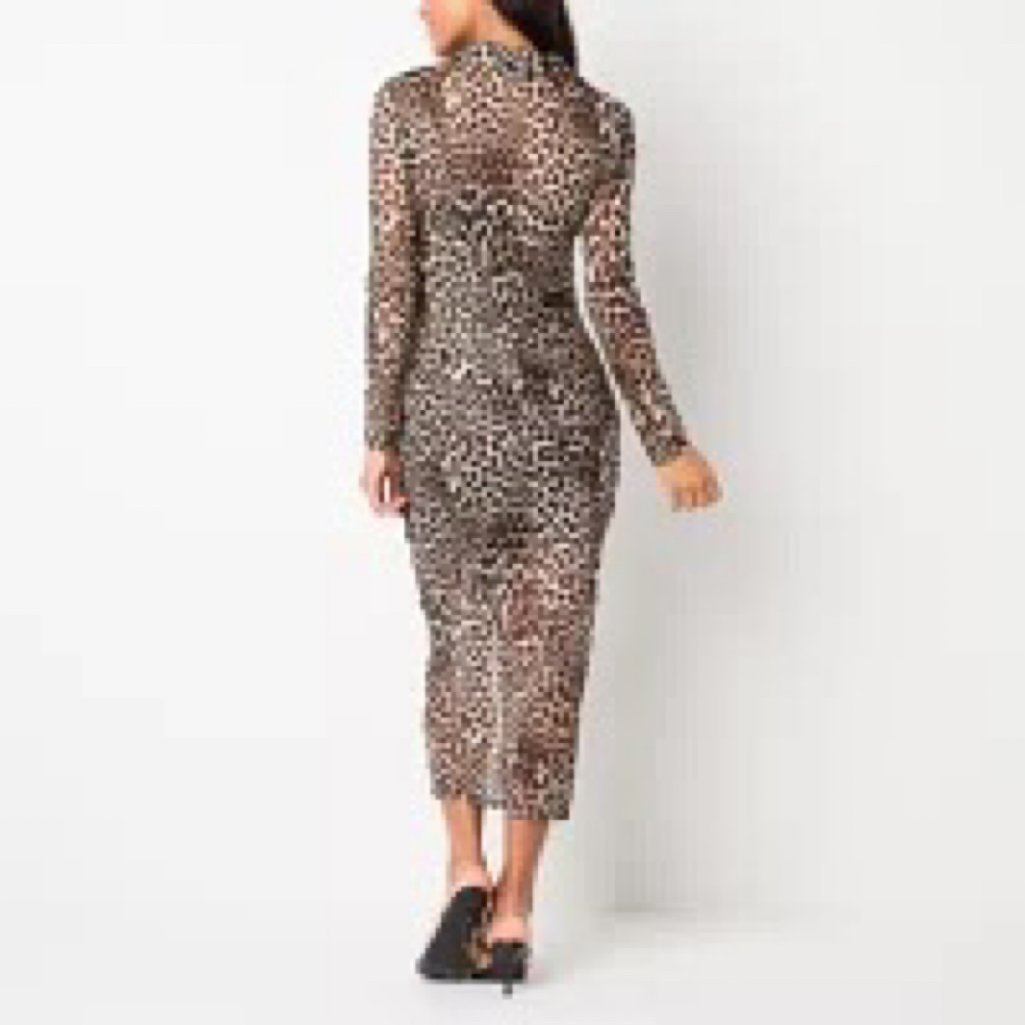 Leopard Print Midi Dress, Size xl - photo 2