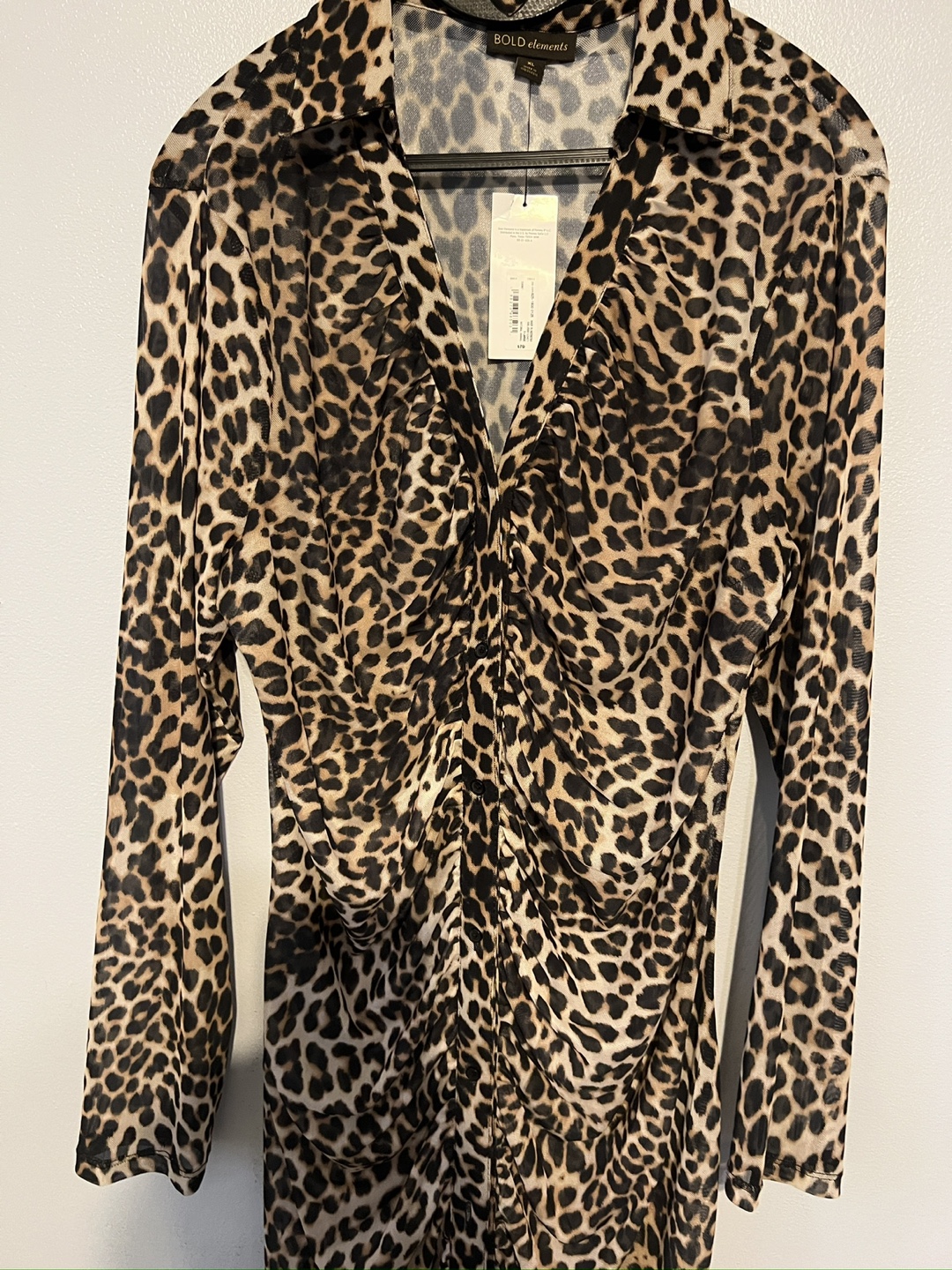 Leopard Print Midi Dress, Size xl - photo 4
