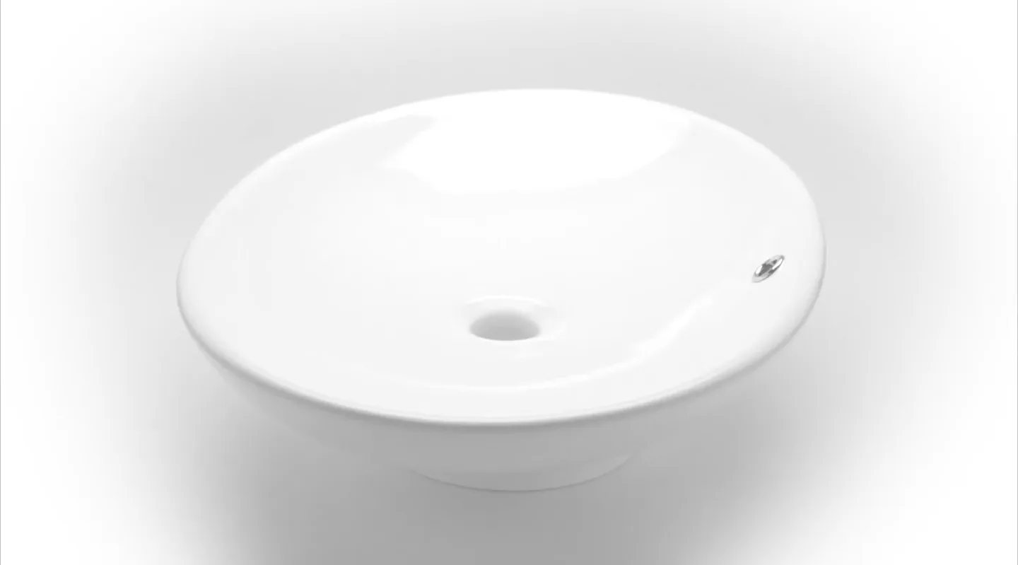Novato TP-V07W Bianco UOVO Ceramic Vessel Sink with Overflow image indicator(2)