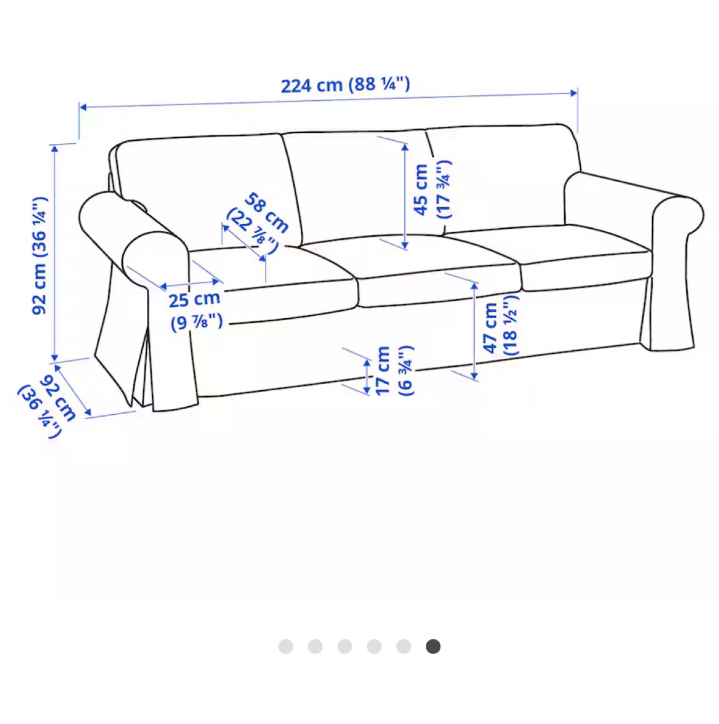 IKEA UPPELAND Sofa - Hakebo Dark Gray - photo 4