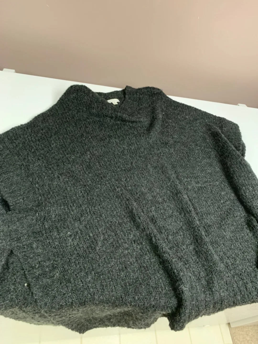 Jacqueline de Yong One Size Charcoal Grey Knit Poncho image indicator(6)