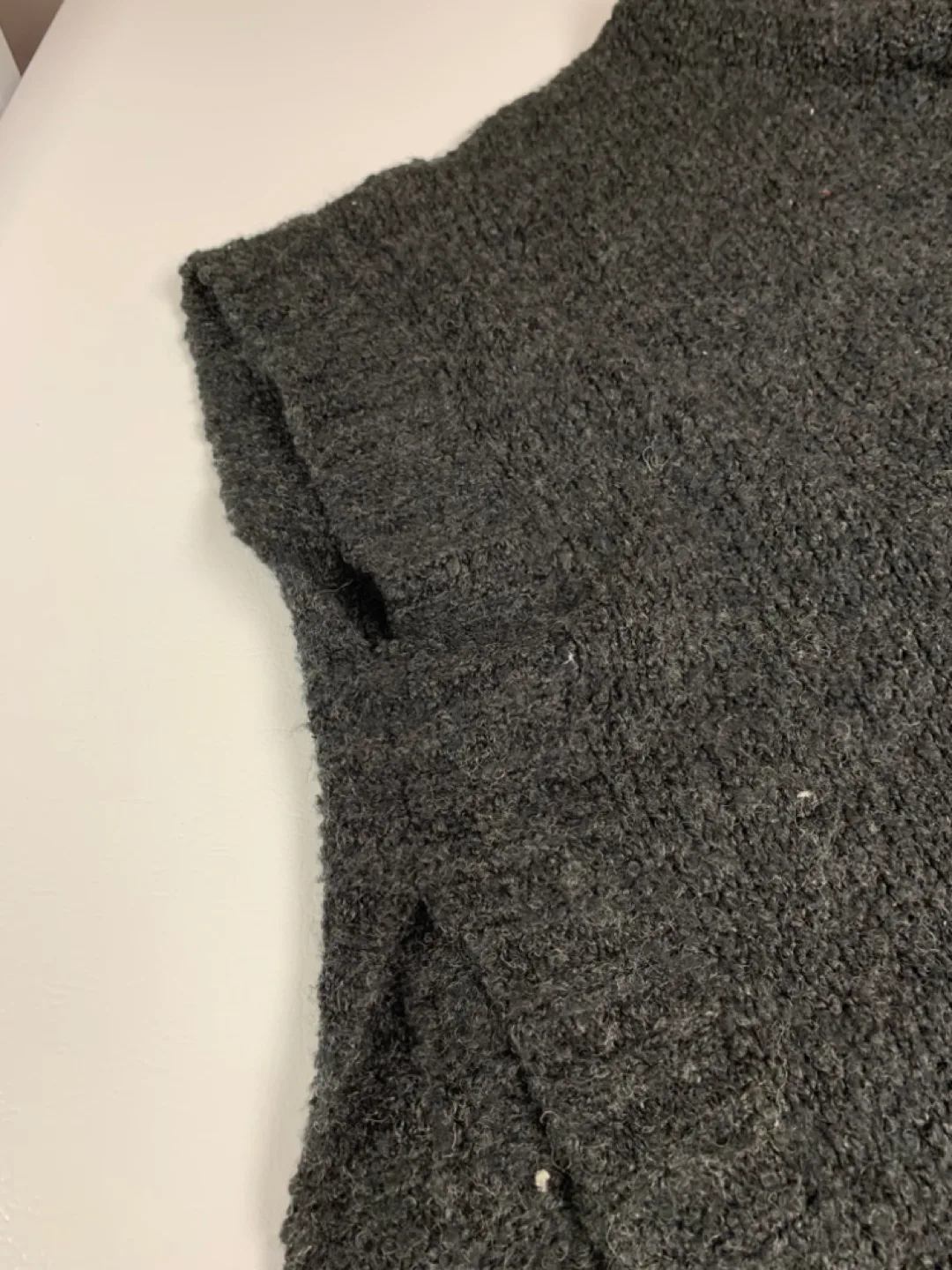 Jacqueline de Yong One Size Charcoal Grey Knit Poncho image indicator(4)