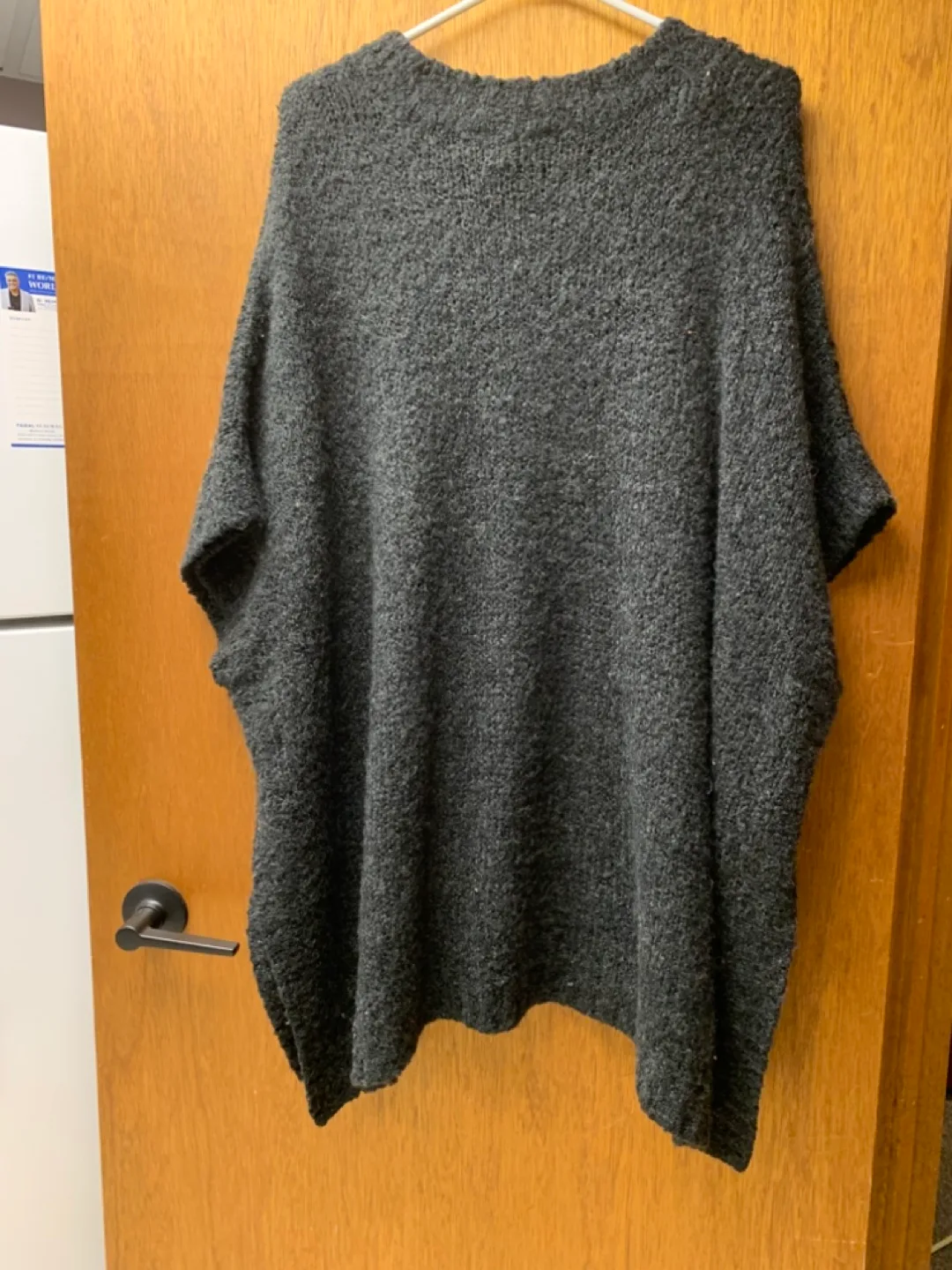 Jacqueline de Yong One Size Charcoal Grey Knit Poncho image indicator(2)