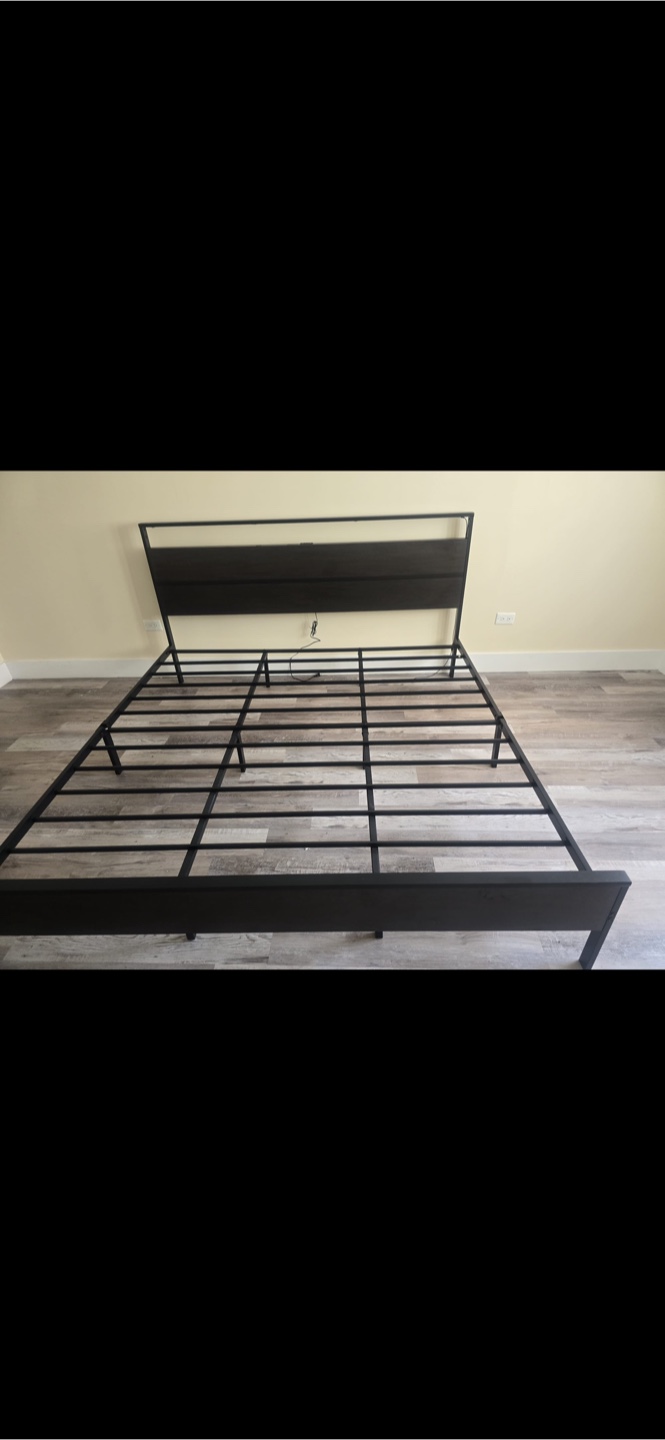 Bed frame and two night stands