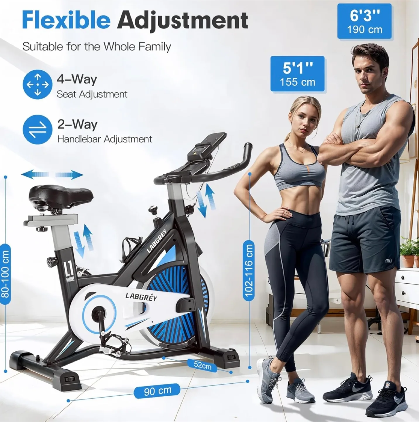 New  Exercise Bike - Indoor Cycling Stationary Bike image indicator(4)
