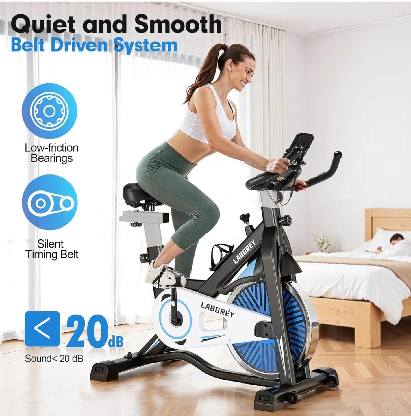 New  Exercise Bike - Indoor Cycling Stationary Bike image indicator(2)