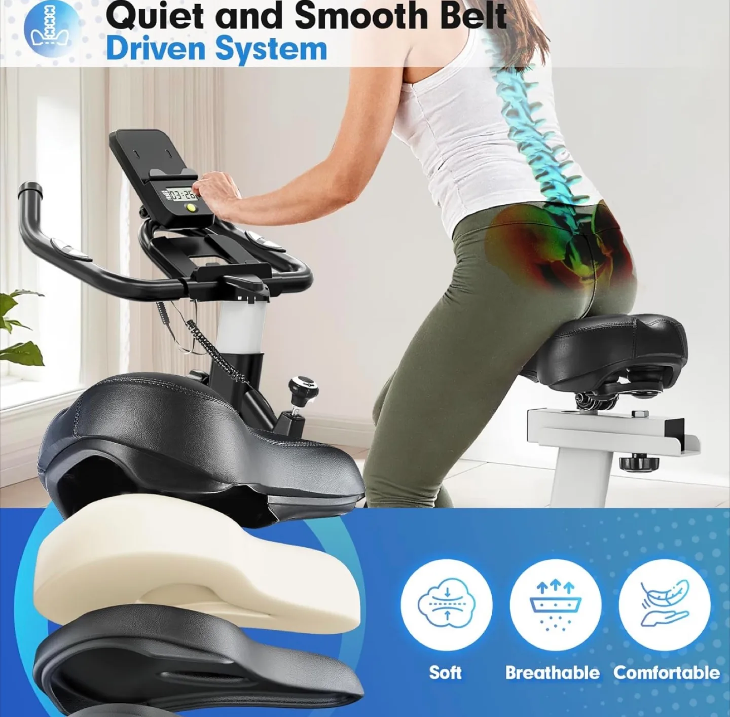 New  Exercise Bike - Indoor Cycling Stationary Bike image indicator(8)