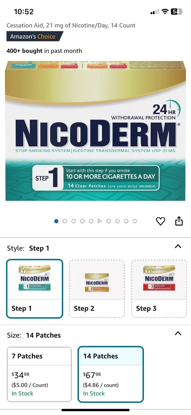 Nicorette & Nicoderm Smoking Cessation Patches & Gum thumbnail