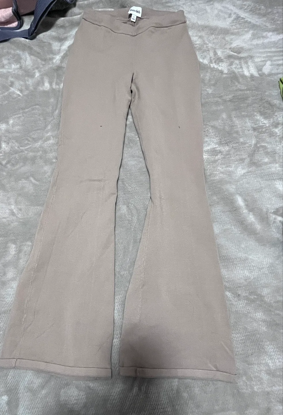 Sun-deh Beige Flare Pants - Size Small image indicator(3)