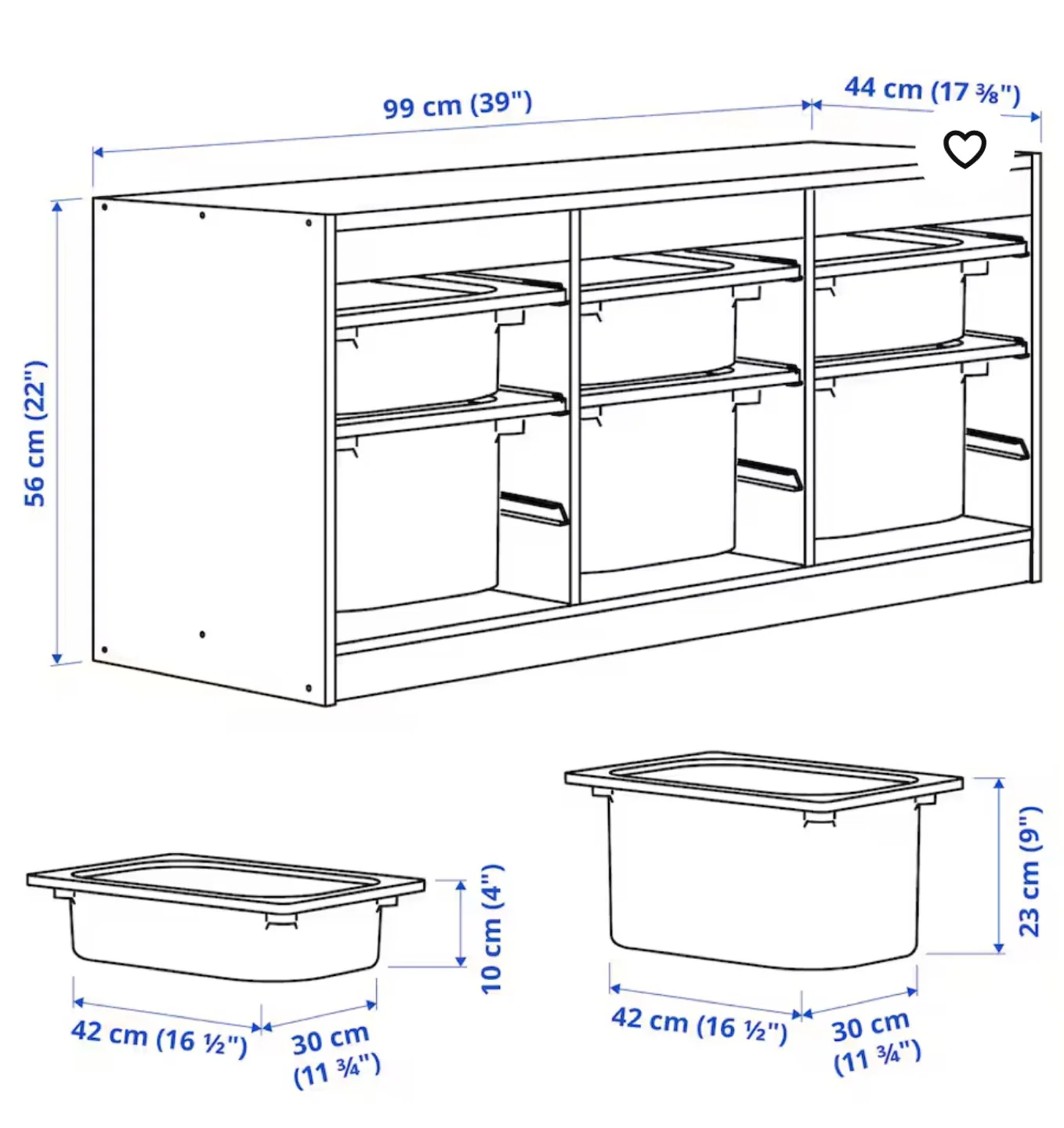 IKEA TROFAST Storage Combination with Bins image indicator(3)