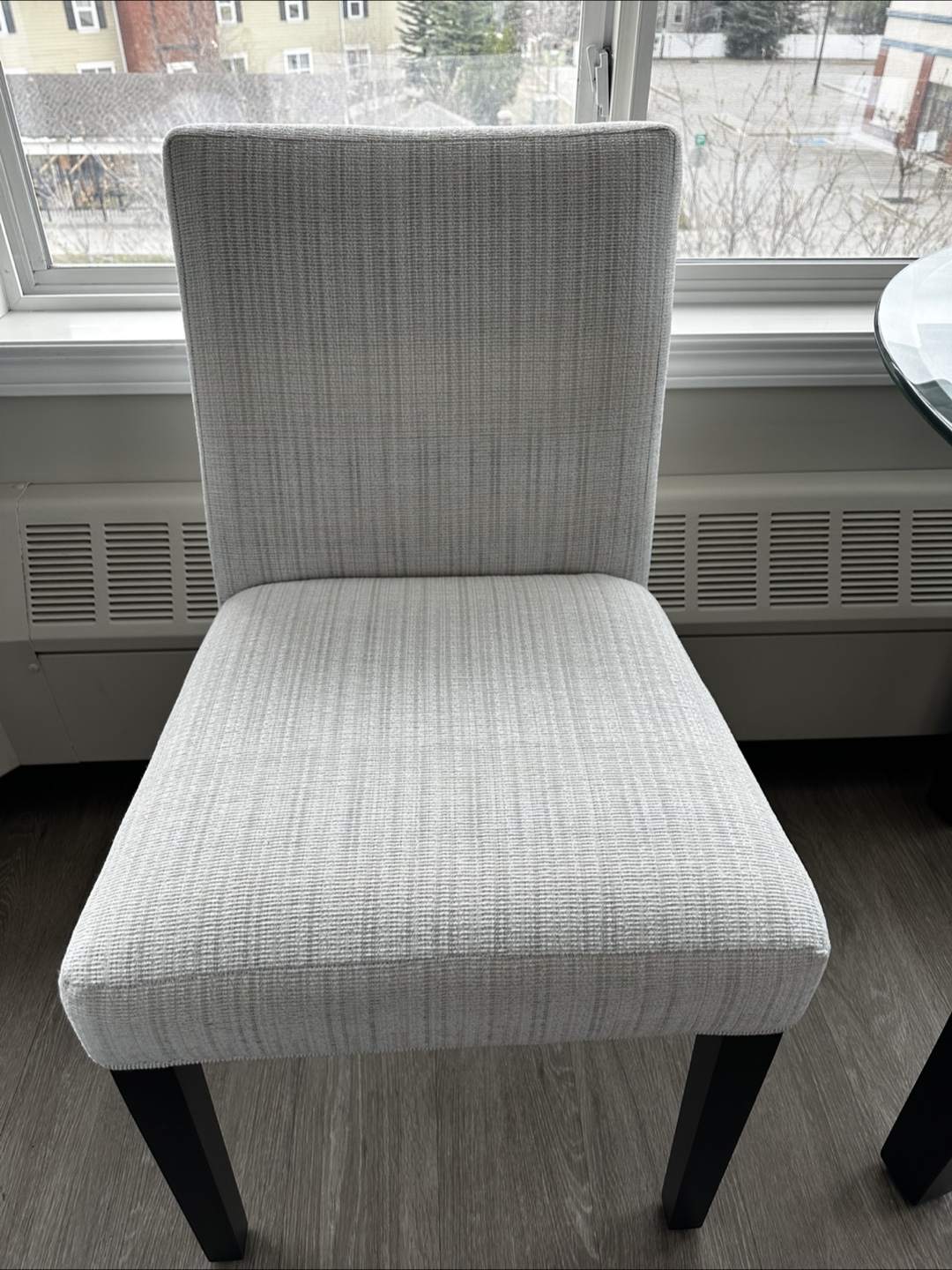 Glass-top dining table and two chairs - photo 4