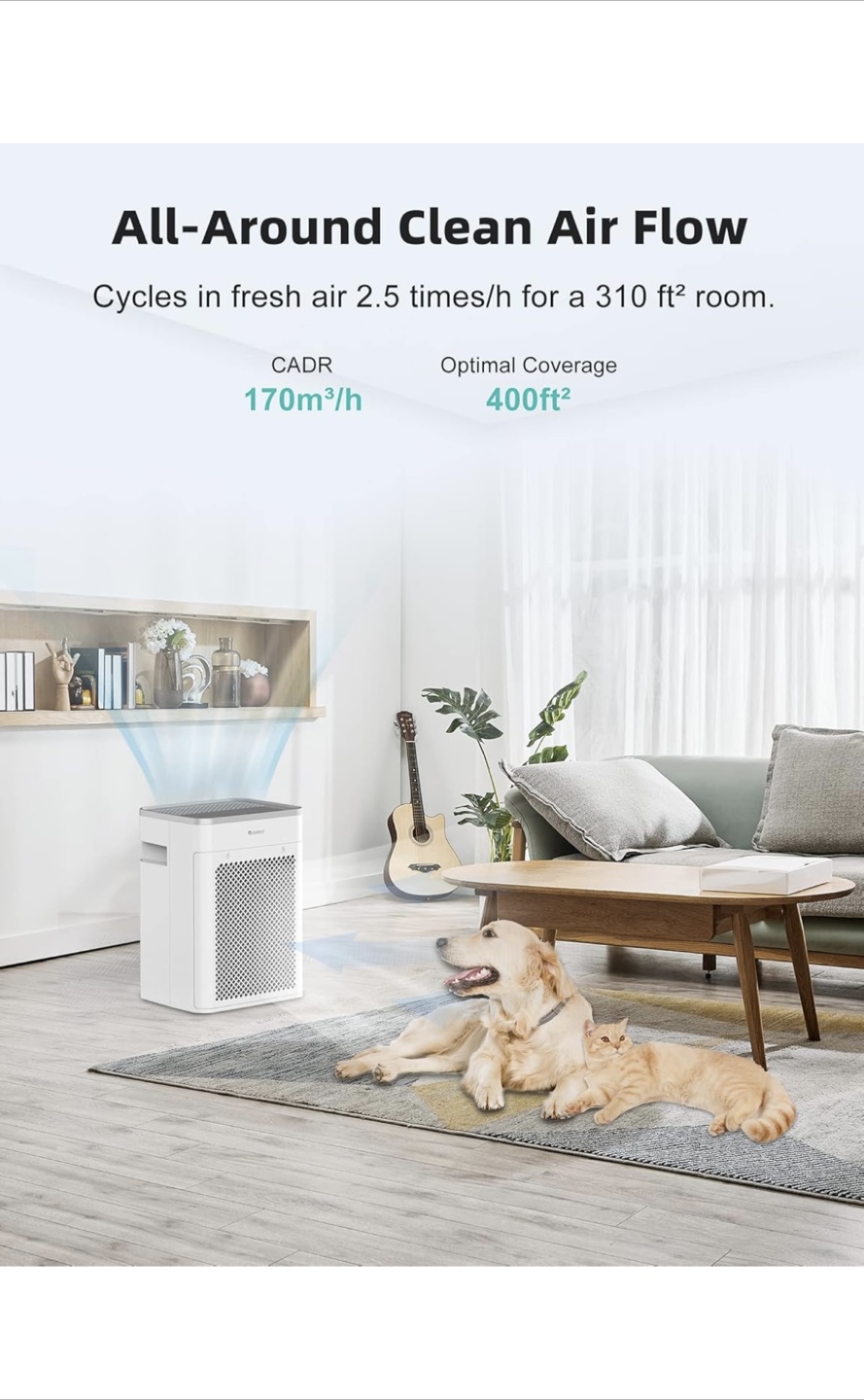 GREE Air Purifier with True HEPA Filter - 400 sq ft Coverage - photo 3