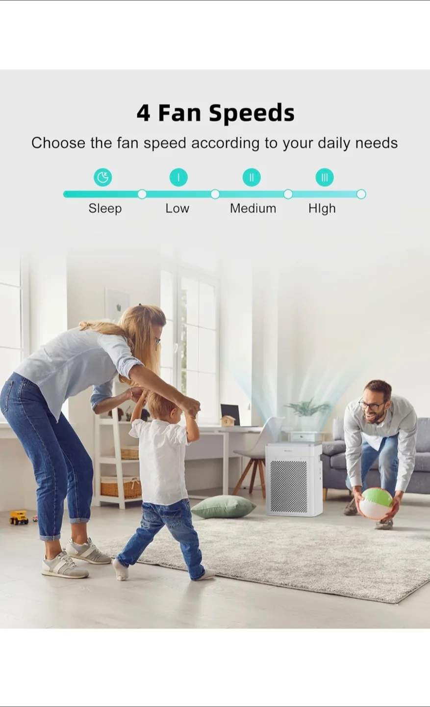 GREE Air Purifier with True HEPA Filter - 400 sq ft Coverage image indicator(8)