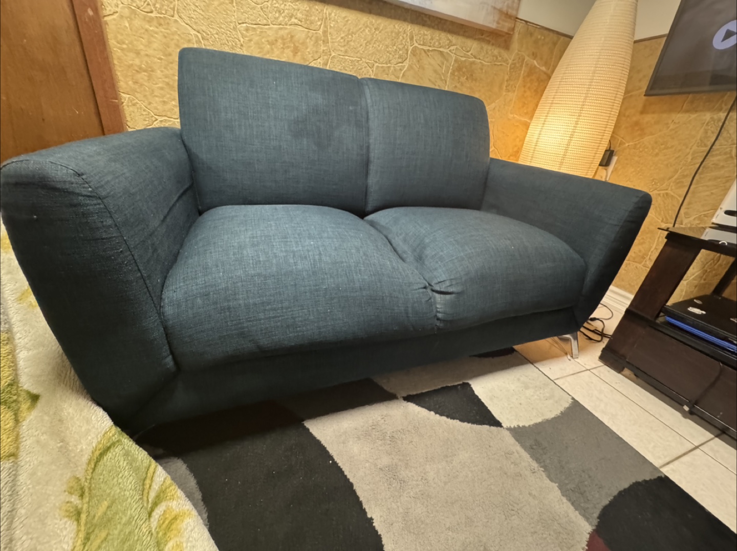 Dark Teal Love Seat - photo 2