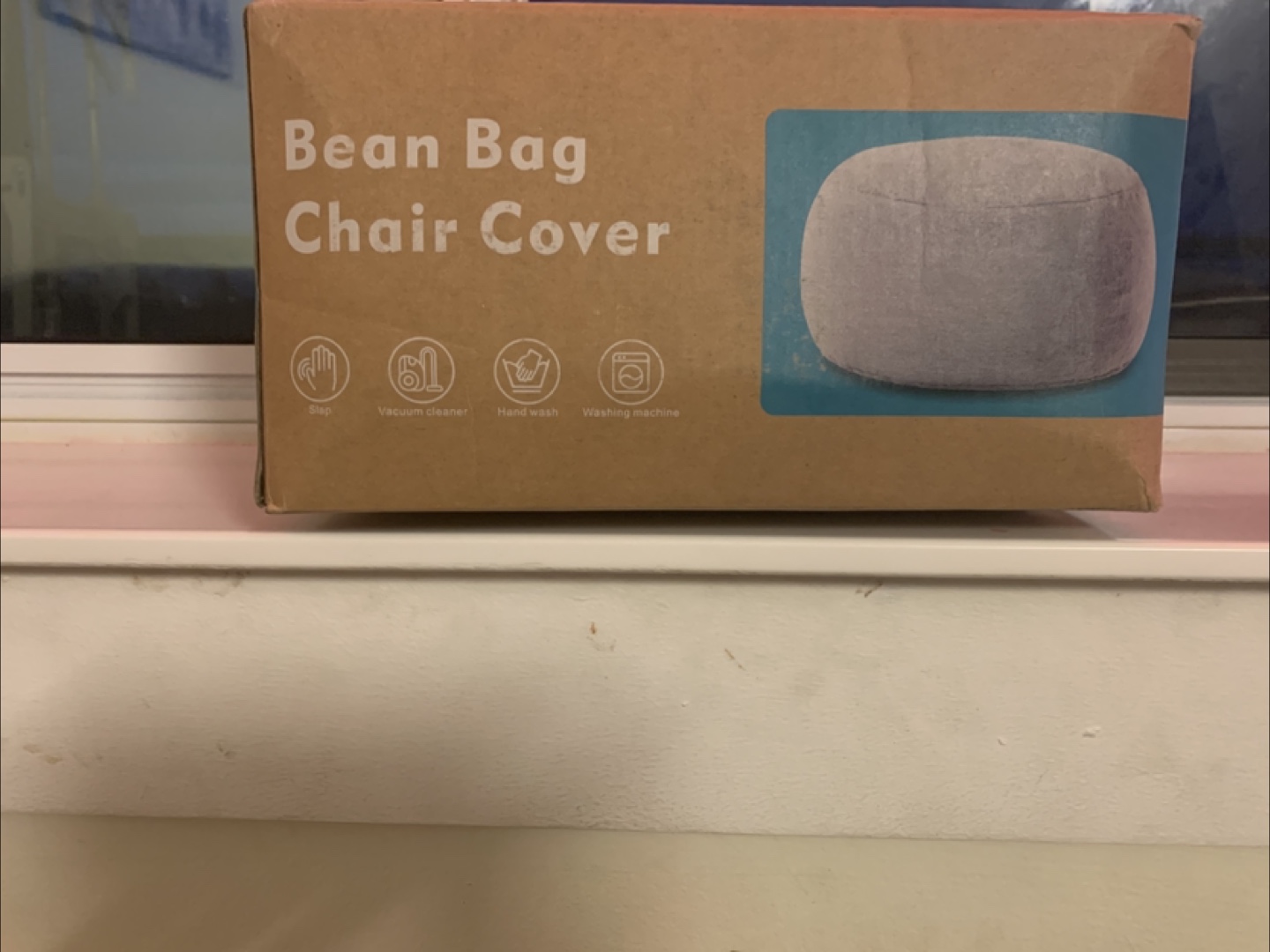 Giant Plush Bean Bag Chair Cover - Grey - 6ft - photo 5