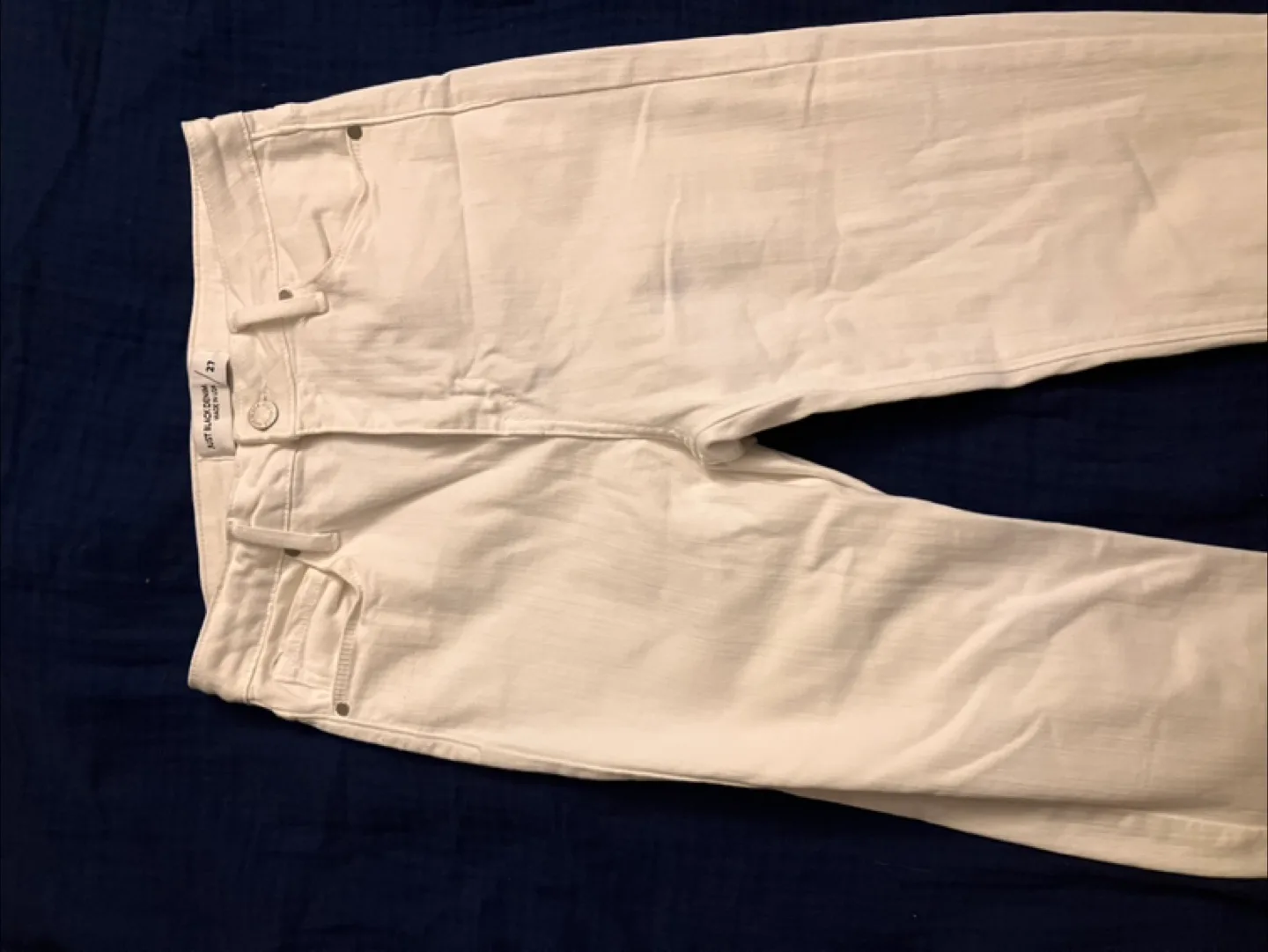 Just Black Denim White Jeans Size 27 image indicator(2)