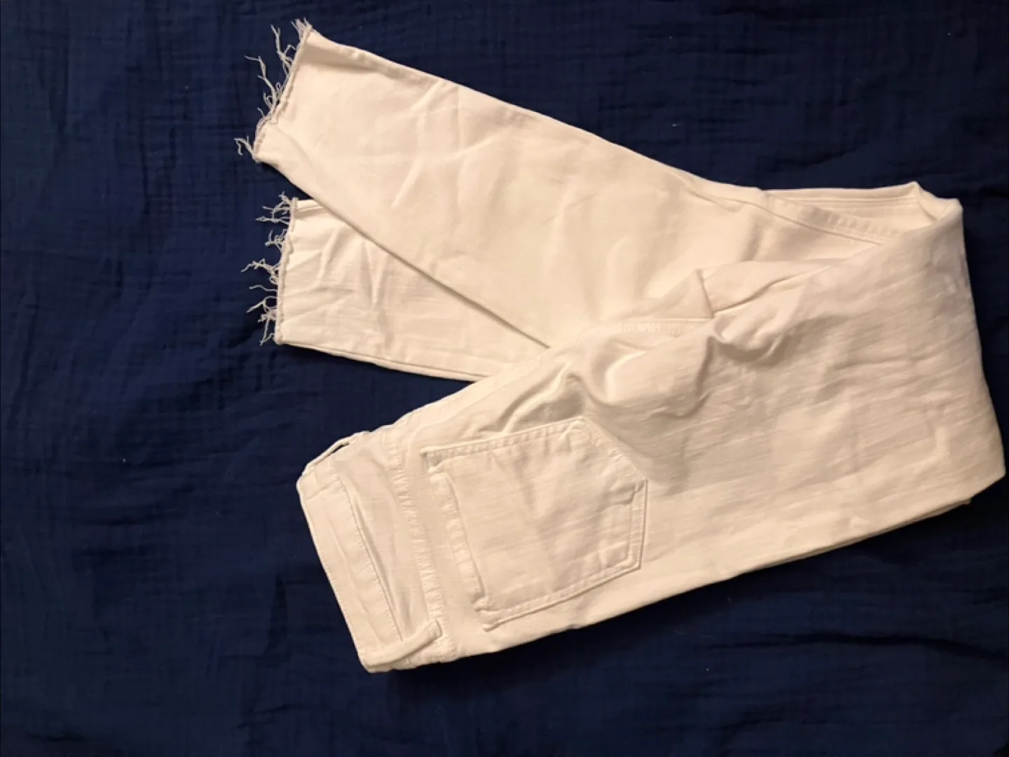 Just Black Denim White Jeans Size 27 image indicator(3)