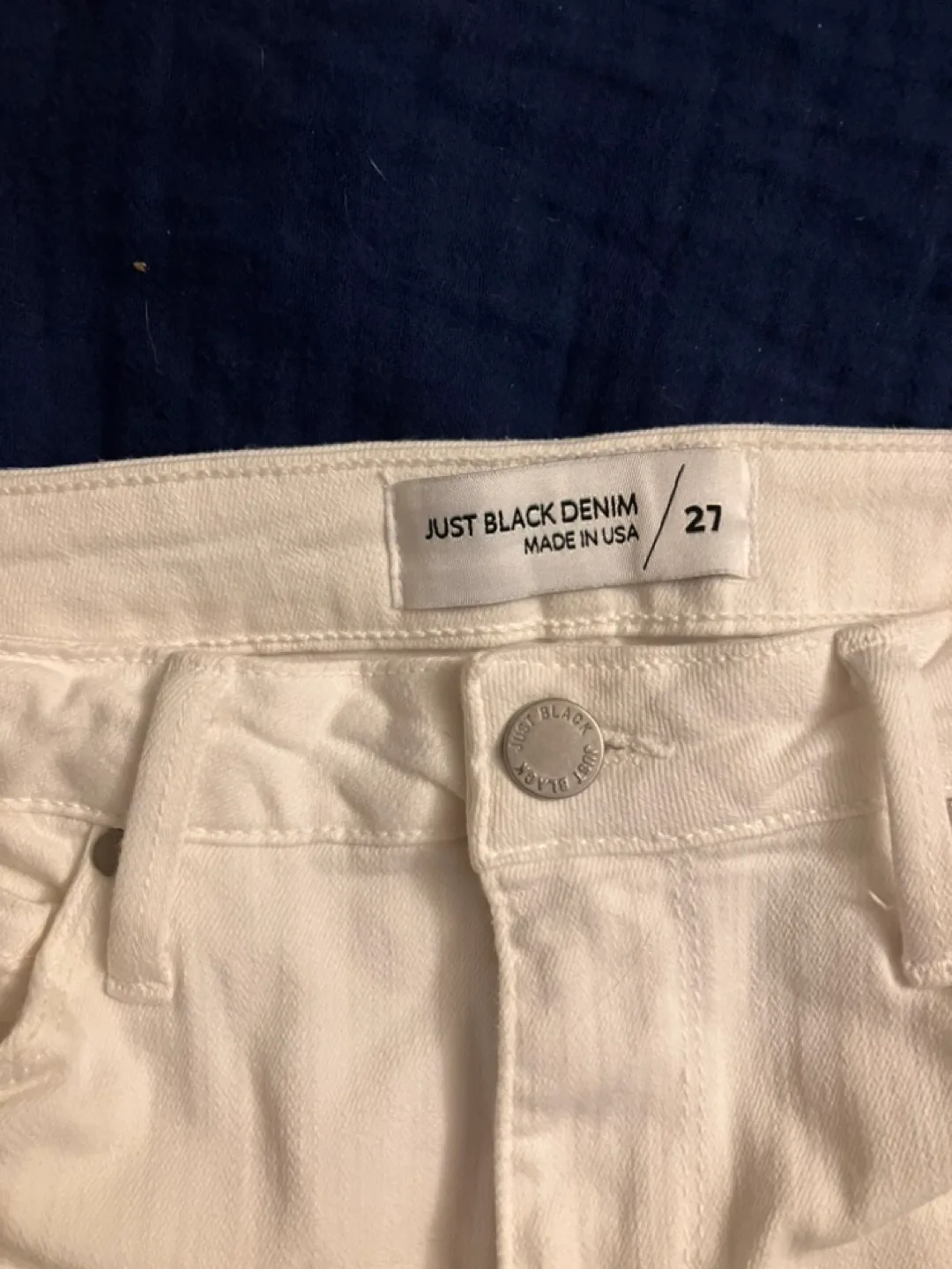 Just Black Denim White Jeans Size 27 thumbnail