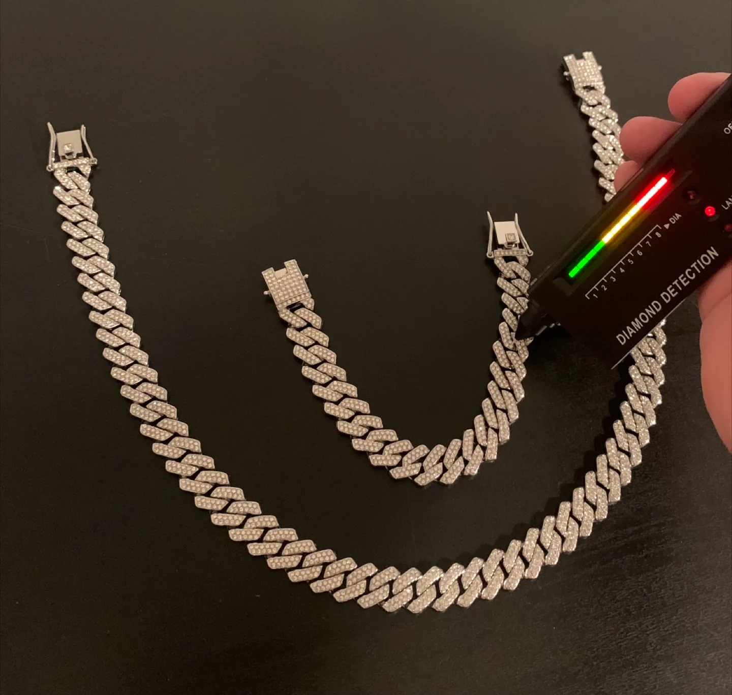Real 14kt Verified Cuban Link Chain and Bracelet Set thumbnail