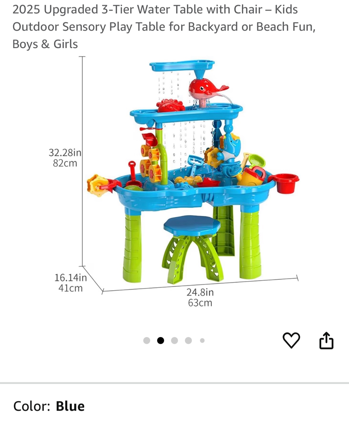 Eacaaca 3-Tier Water Table with Chair - photo 4