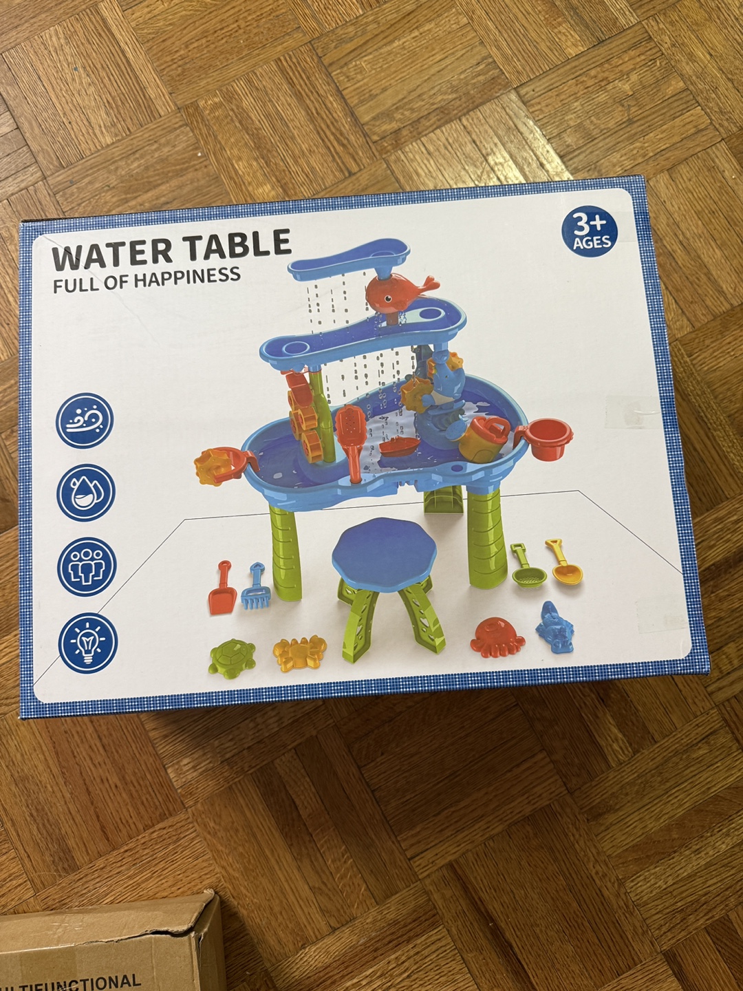 Eacaaca 3-Tier Water Table with Chair