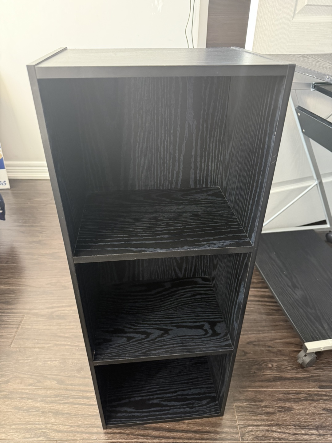 Black 3-shelf Bookcase