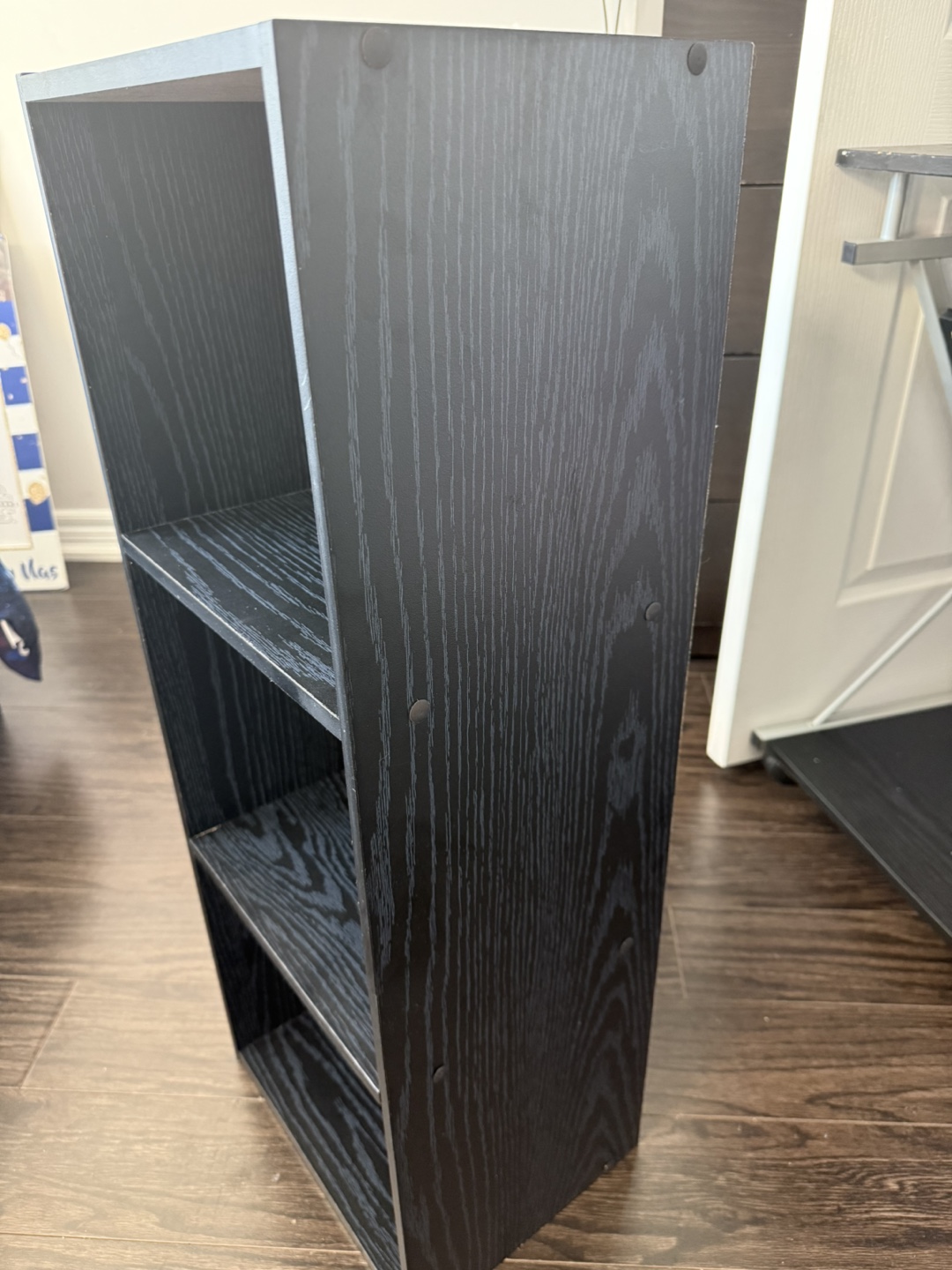 Black 3-shelf Bookcase - photo 2